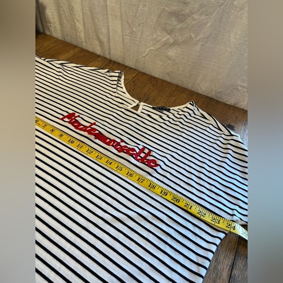 LÉO & UGO Striped Black and White MADEMOISELLE Women's Top SIZE 5 46eu - Picture 3 of 9